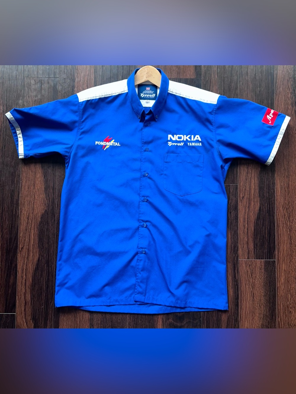 Vintage authentic Formula One Tyrrell crew shirt NOKIA Yamaha size 16